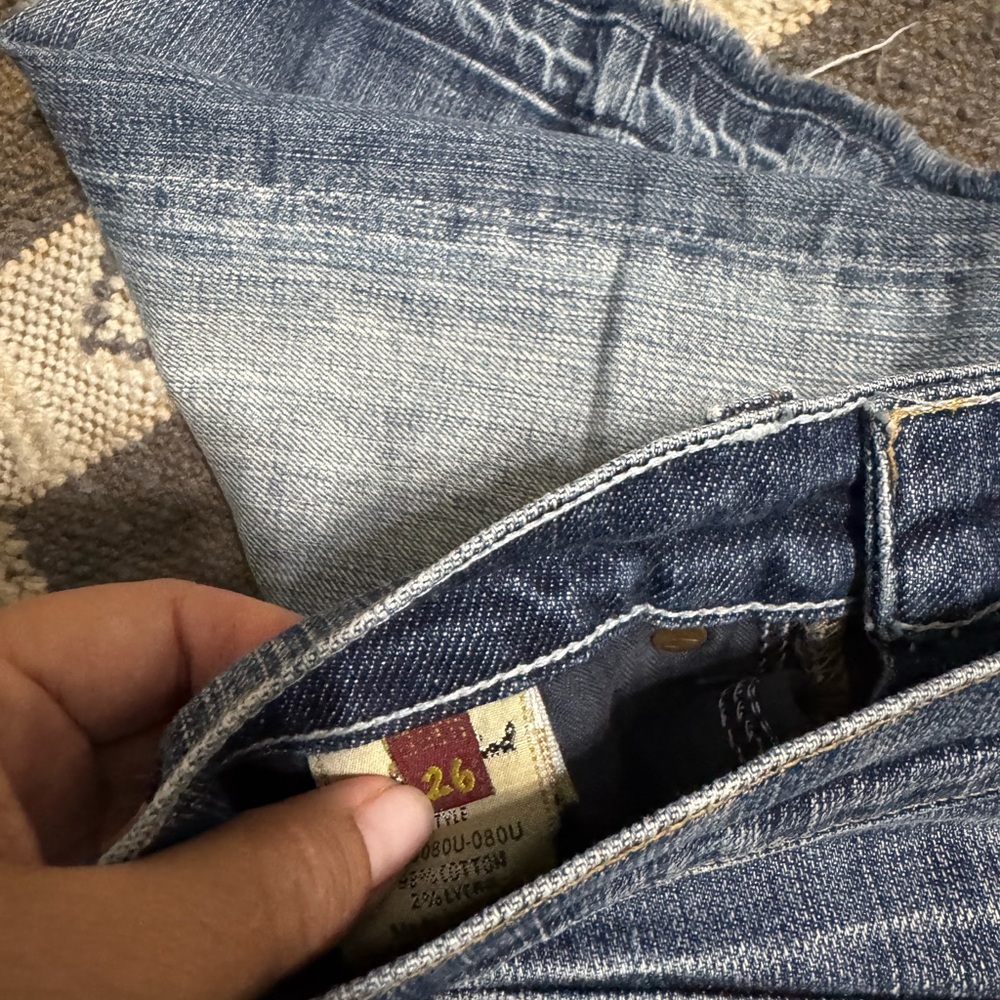 7 for all Mankind sz 26 (4/6) XS womens denim jean midi skirt. - Picture 3 of 4